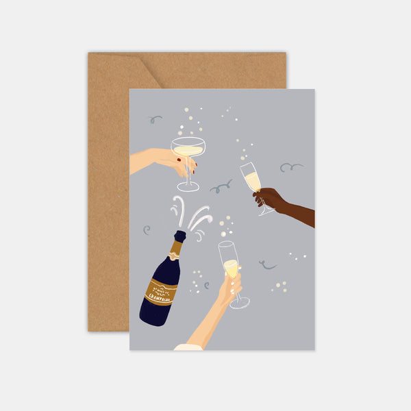 Champagner-Grußkarte