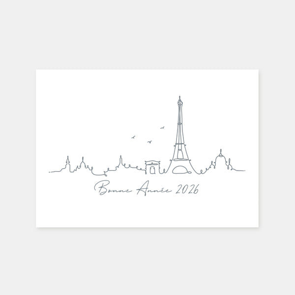 Grußkarte über die Dächer von Paris