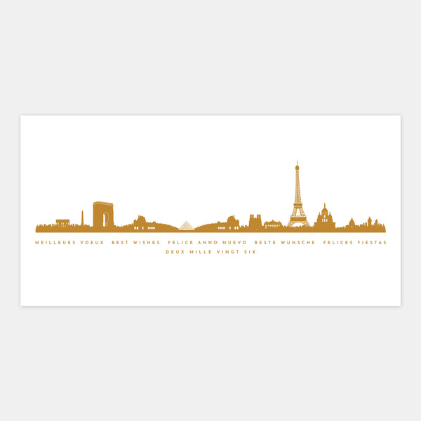 Carte de voeux personnalisée skyline Paris