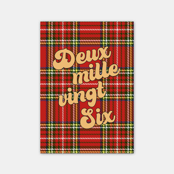 Roter Tartan Grußkarte