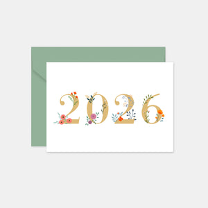 Countryside illustrated numbers greeting card