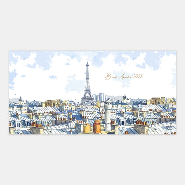 Personalisierte Grußkarte Dächer von Paris
