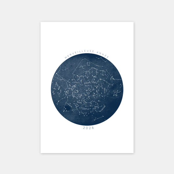 Carte de voeux personnalisée Constellations