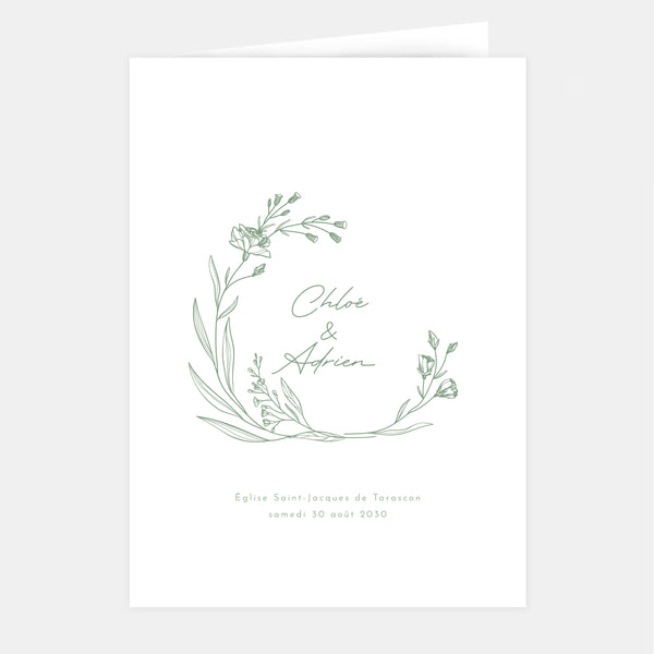 Classic rustic wedding booklet cover