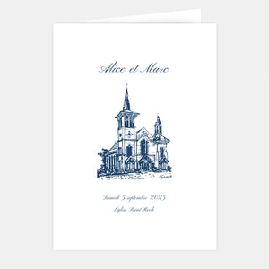 Classic wedding booklet cover