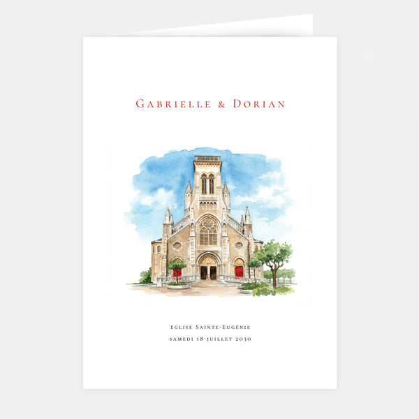Basque Country wedding booklet cover