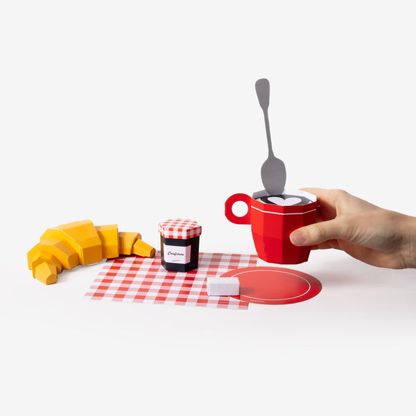 3D paper model - Breakfast