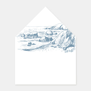 Wild Coast graviertes Briefumschlagfutter