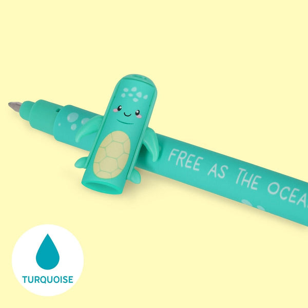 Set of 3 erasable gel ink pens - Sea animals