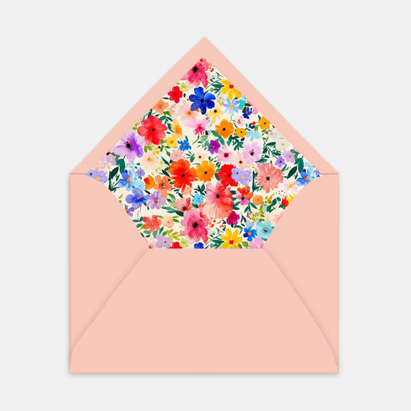 Doublure enveloppe jardin de couleurs