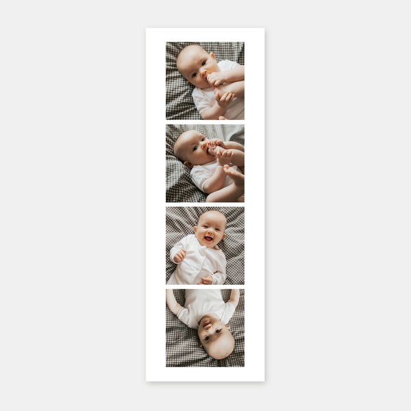 Fotobox zur Geburtsanzeige mit 4 Fotos