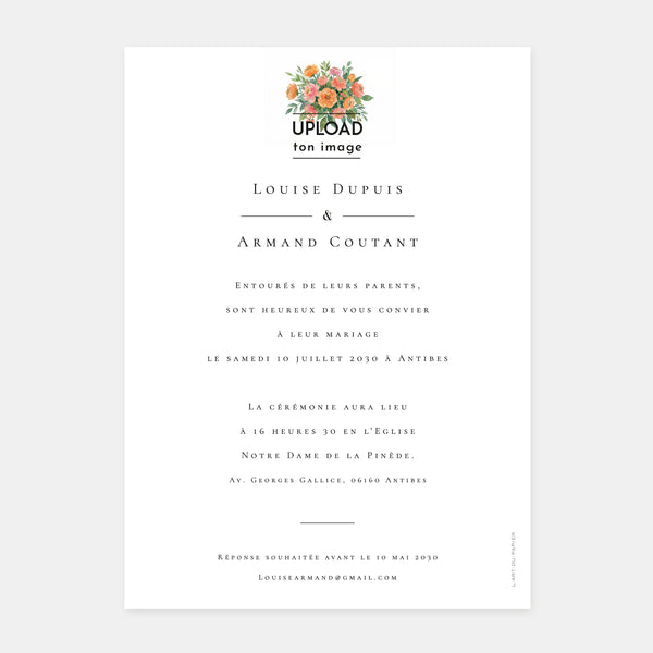 Watercolor wedding invitation