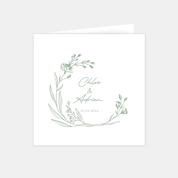 Classic rustic wedding invitation