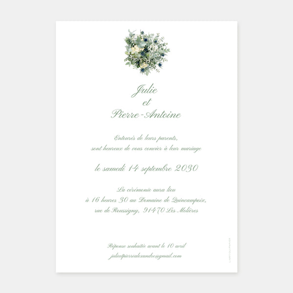 Hochzeitskarte Gutshof Quincampoix