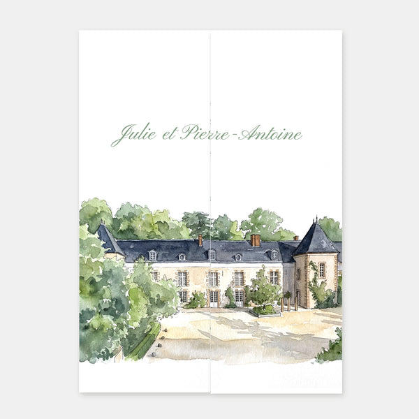 Faire-part de mariage Domaine de Quincampoix