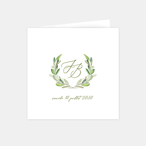 Hochzeitseinladungsmonogrammlaub