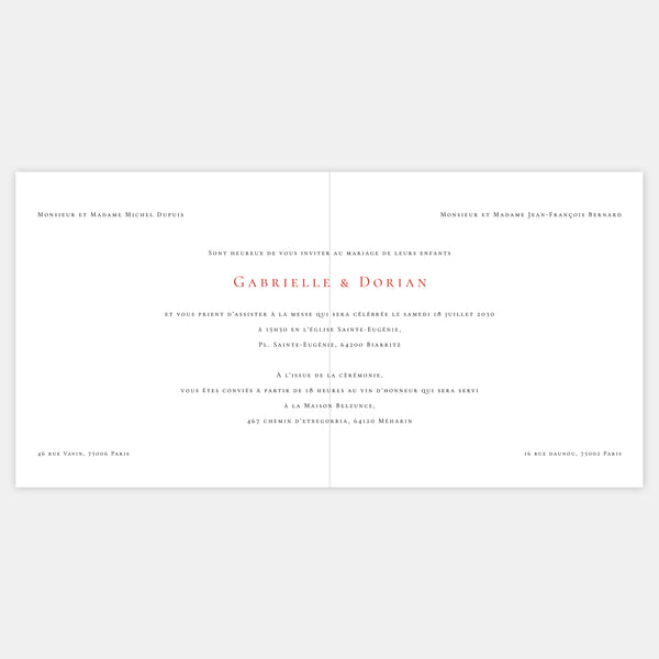Basque Country wedding invitation