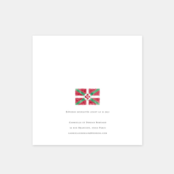 Basque Country wedding invitation