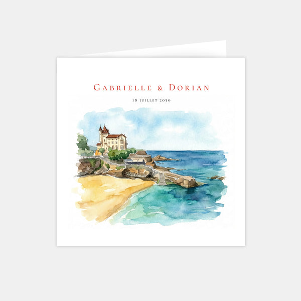 Basque Country wedding invitation