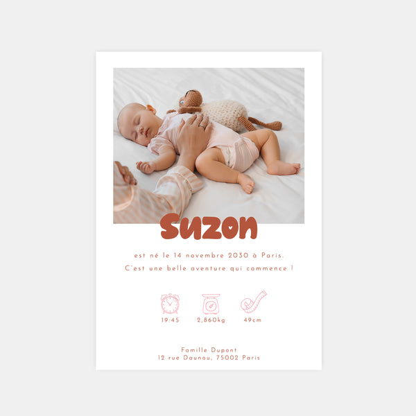 Pop lines birth announcement