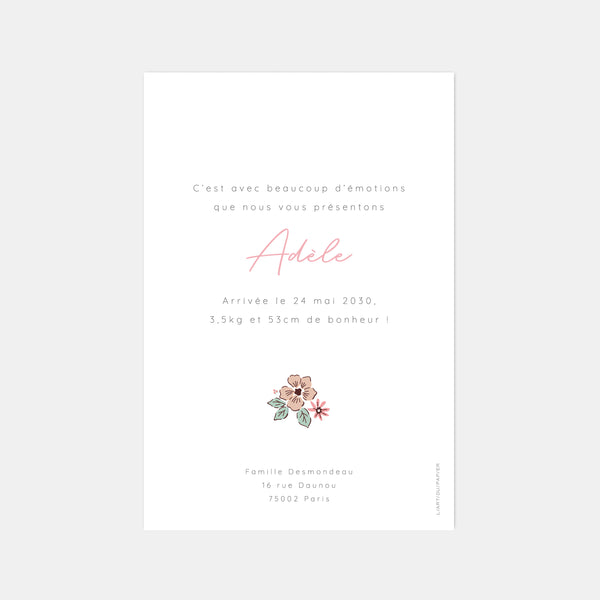 Faire-part de naissance liberty
