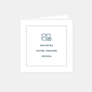 Pre-folded square card 140x290 mm to personalize