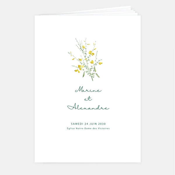Wildflower Wedding Booklet - 8 pages + cover