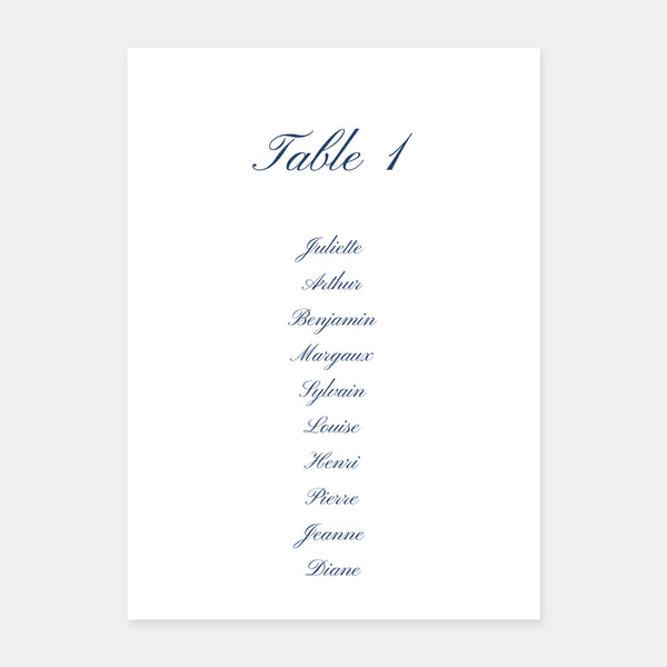 Juliet's crown wedding table plan - 5ex