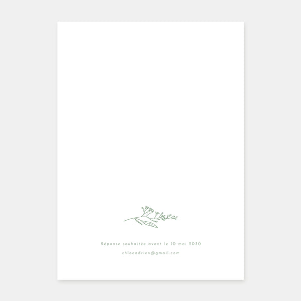 Klassische rustikale Hochzeitseinladung