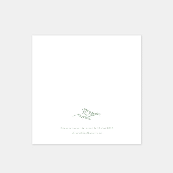 Classic rustic wedding invitation