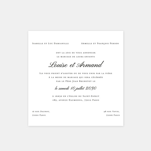 Classic sea wedding invitation