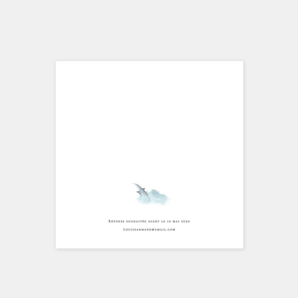 Classic sea wedding invitation