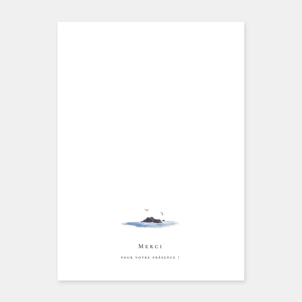Watercolor sea wedding booklet