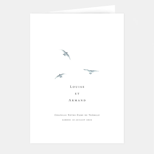 Watercolor sea wedding booklet