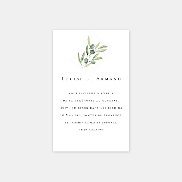 Aquarell-Hochzeitseinladungskarte in der Provence