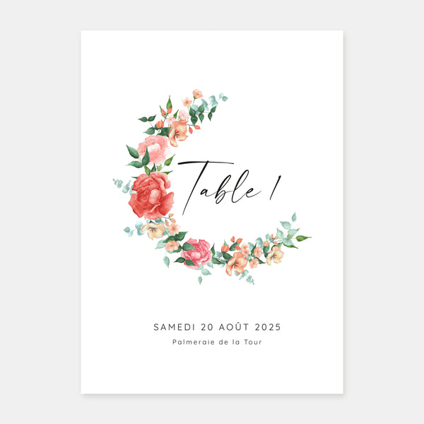 Watercolor bouquet wedding table brand - 5ex