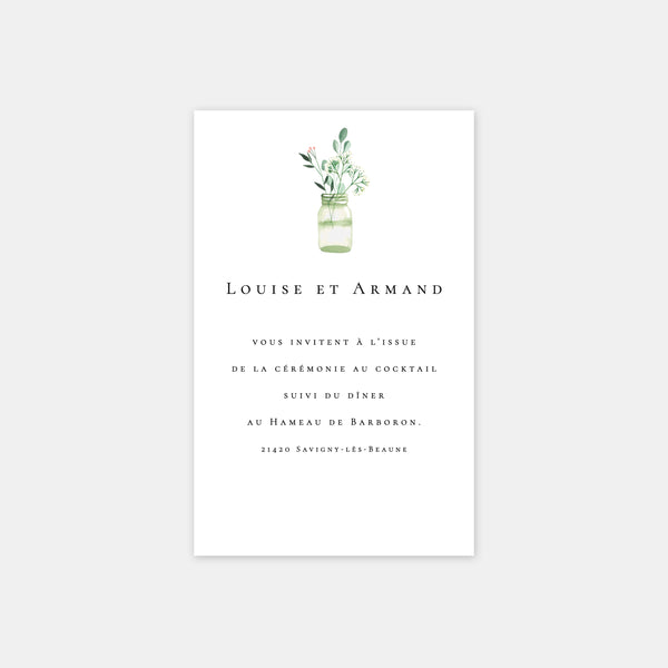 Aquarell-Chic-Landhochzeitseinladungskarte