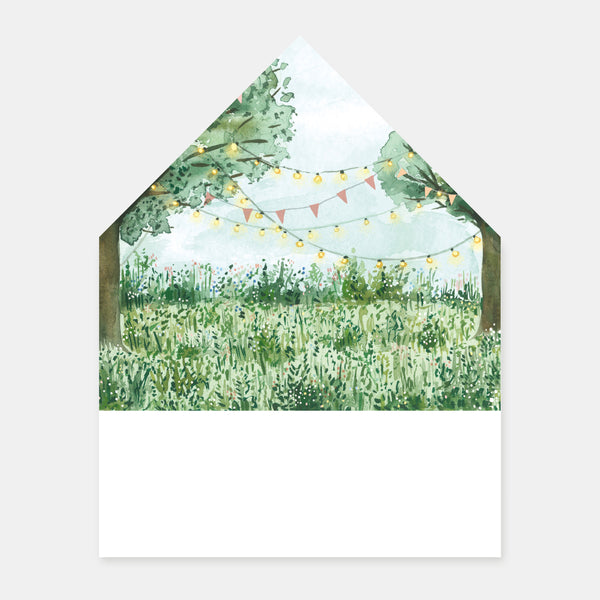 Umschlagfutter im Country-Chic-Aquarell-Stil – 50 Stück