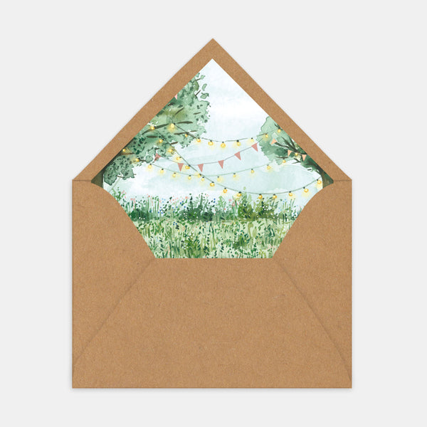 Umschlagfutter im Country-Chic-Aquarell-Stil – 50 Stück