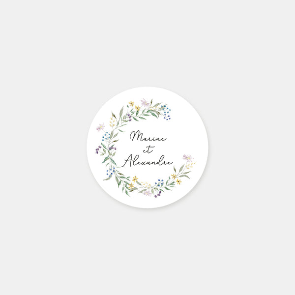 Personalized country crown stickers - 48ex