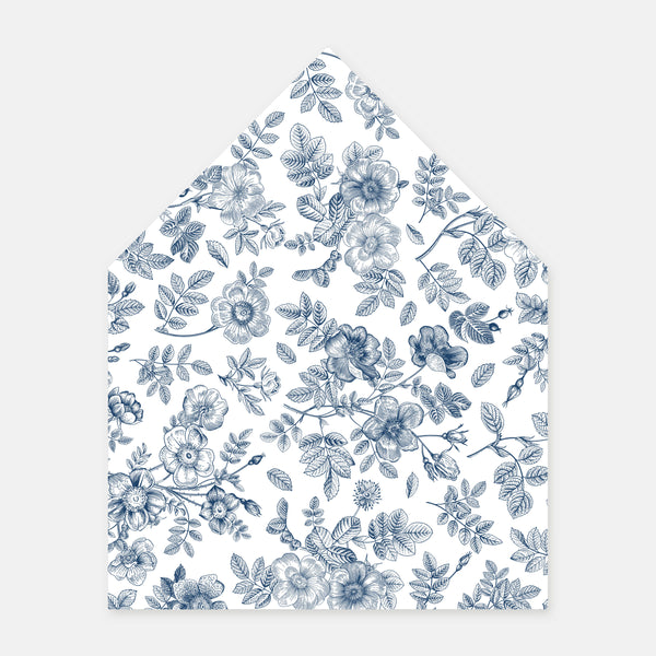 Geblümtes Toile-de-Jouy-Umschlagfutter – 50 Ex