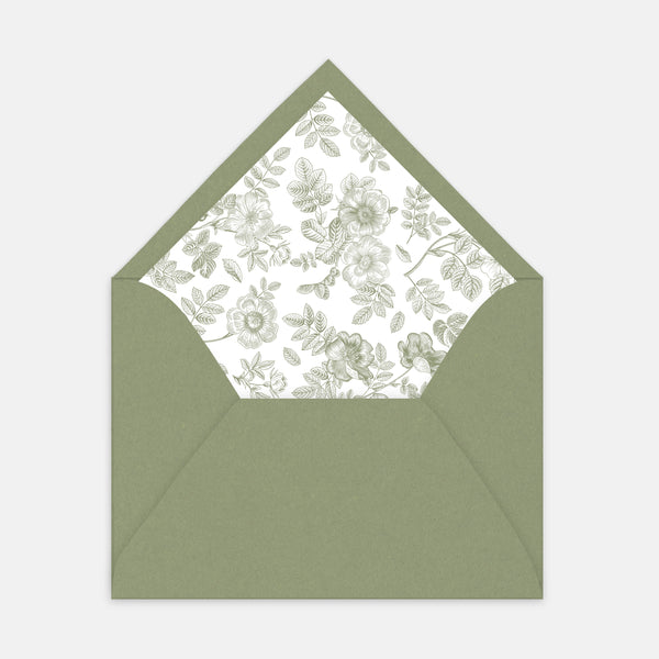Geblümtes Toile-de-Jouy-Umschlagfutter – 50 Ex