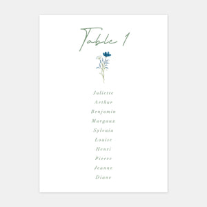 Tischplan für die Hochzeit mit Landeswappen – 5 Stück