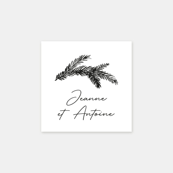 Personalized fir branch stamp
