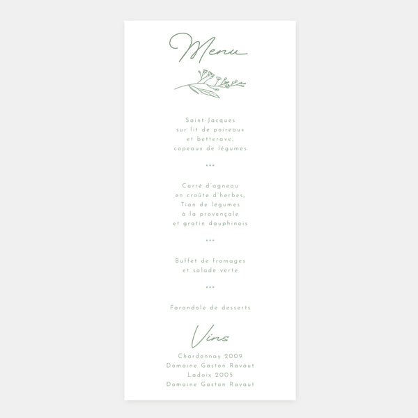 klassisches rustikales Hochzeitsmenü