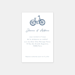 Paris engraving wedding invitation card