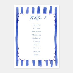 Sitzplan „Pretty Lines“ – 5 Exemplare