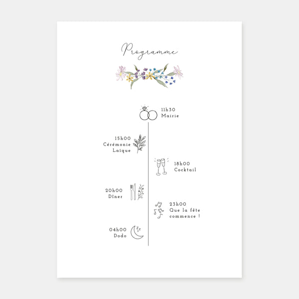 Country wreath wedding invitation