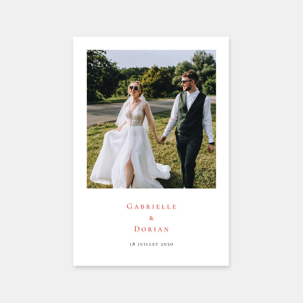Basque Country wedding thank you card