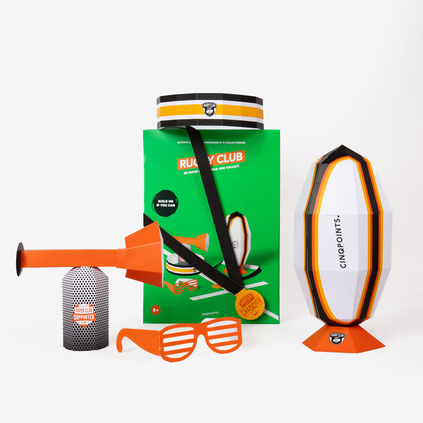 3D-Papiermodell - Rugby-Club
